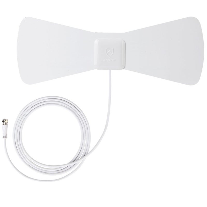 ANTOP 30 Miles Digital TV Antenna Indoor Directional UHF VHF Reception and 10 Feet High Performance Coax Cable - Image 1